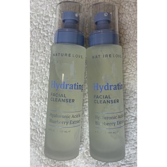 2 Nature Love HYDRATING FACIAL CLEANSER w/Hyaluronic Acid & Blueberry Extract - Picture 1 of 4